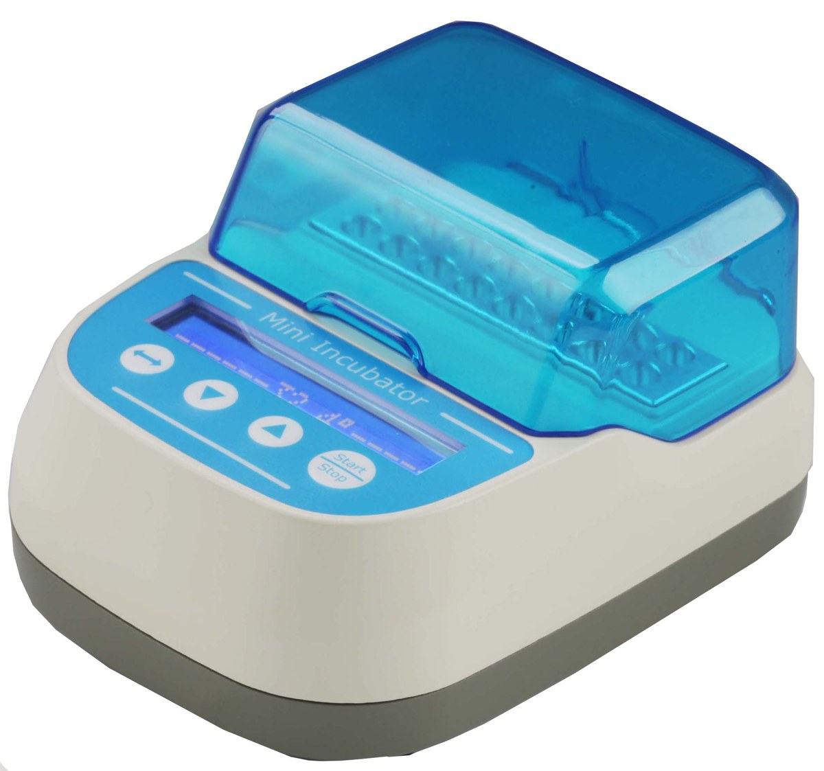 ALEMADR-MB2 mini dry bath incubator with closed transparent cover and LCD control panel