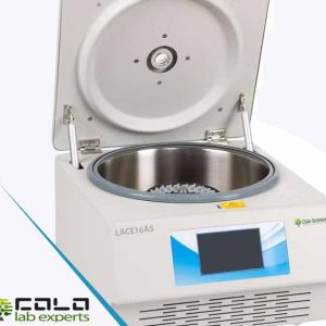 LACE16AS benchtop high-speed centrifuge with 5-inch touch screen