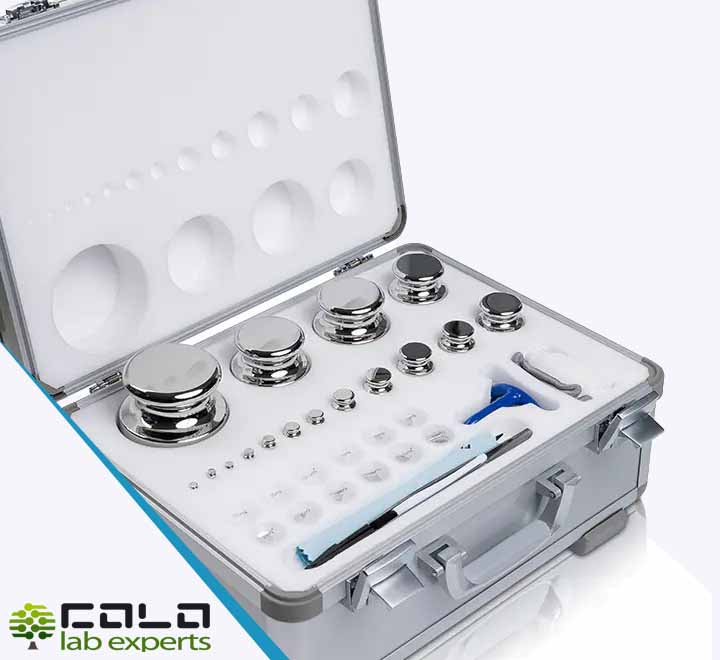 Optional OIML E1 calibration weights for MEUSE micro balance external verification