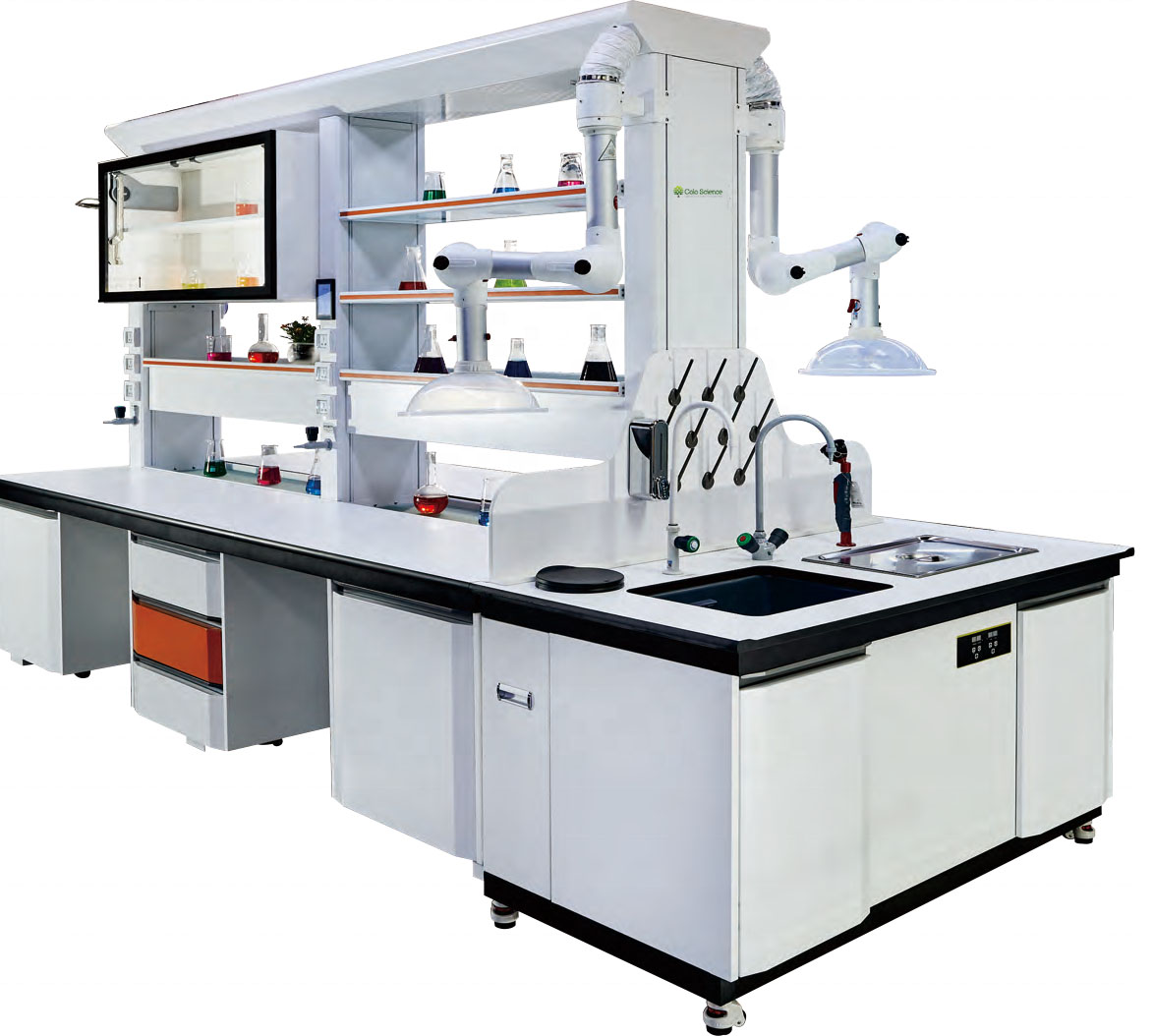 COLO.Science laboratory benchtop with sink and storage