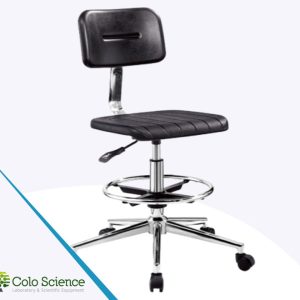 Laboratory Adjustable Lab Chair Scratch Resistant Acid/Alkali Proof Chromed Gas Lift with Wheels