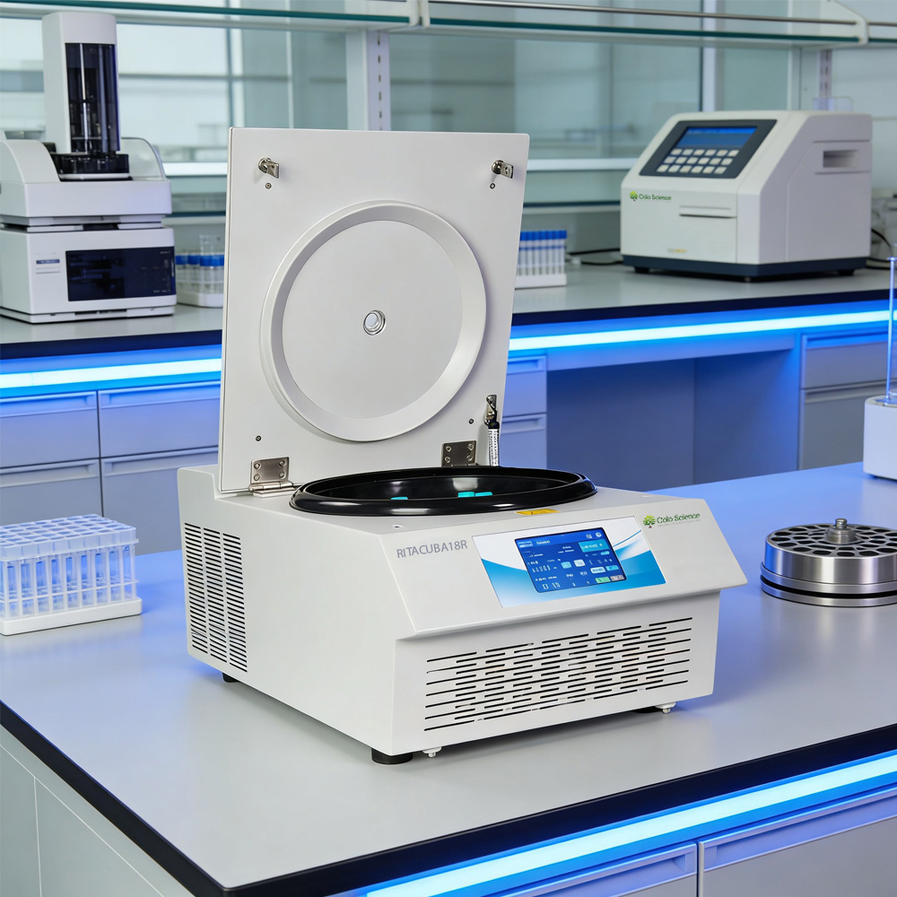 RITACUBA18R refrigerated centrifuge in a laboratory workflow