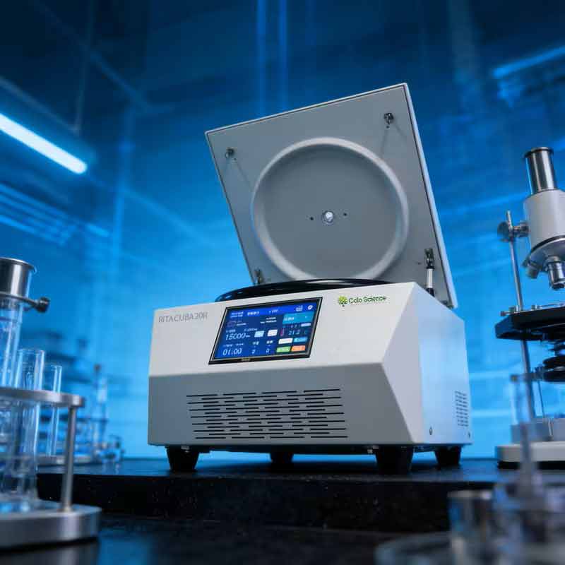 RITACUBA20R refrigerated centrifuge in a laboratory workflow