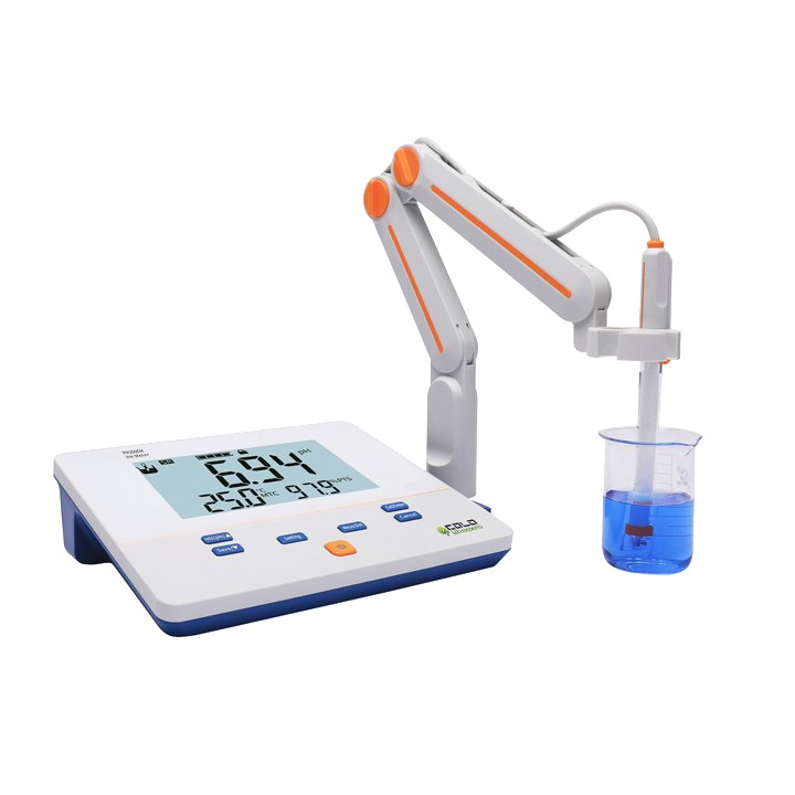 VIKING-PH200 benchtop pH / mV meter with 6.0 inch LCD, 3-in-1 electrode and electrode stand COLO-5